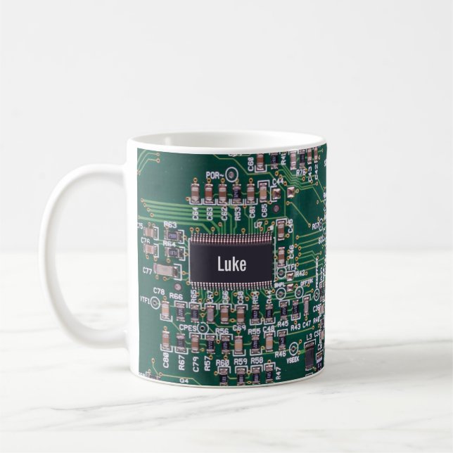 Personalized Computer Technology Motherboard  Coff Coffee Mug (Left)