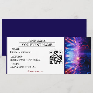 Personalized Concert Ticket Gift Surprise Gifts Invitation