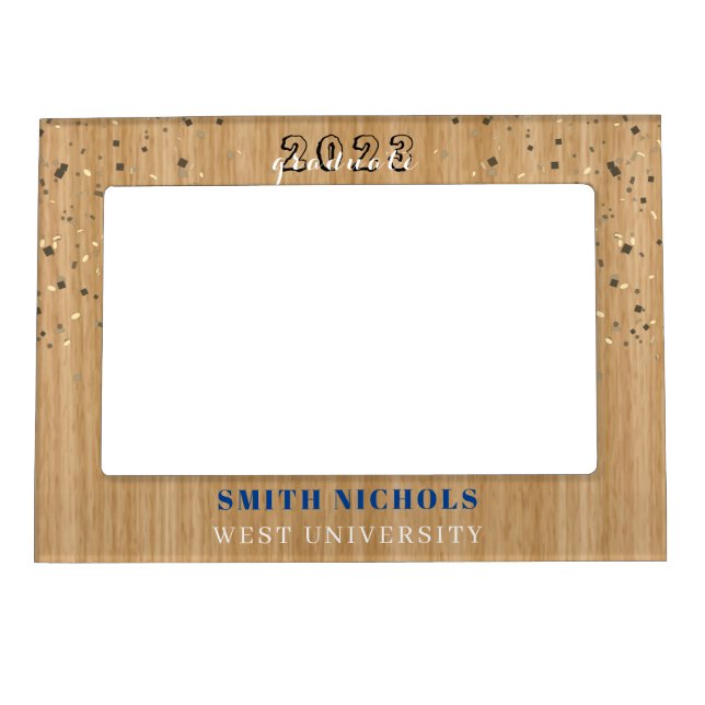Personalized Confetti Graduate Magnetic Frame (Front)