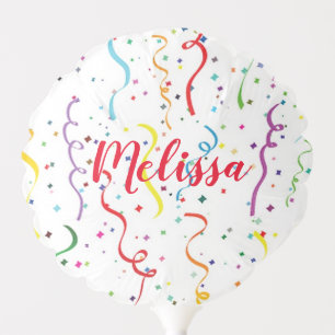 personalized confetti party balloon