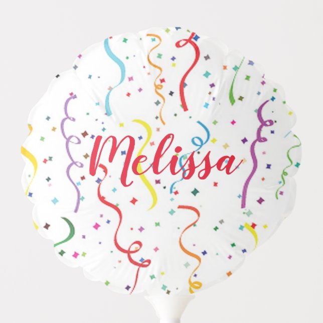 personalized confetti party balloon (Front)