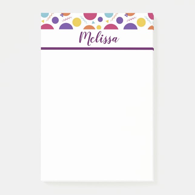 Personalized Confetti Post-it Notes (Front)