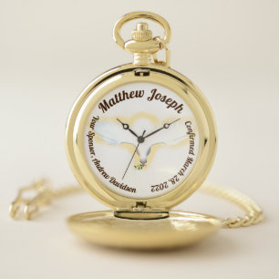 Personalized Confirmation Keepsake  Pocket Watch