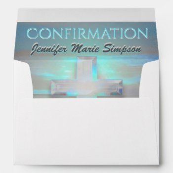 Personalized Confirmation Or Baptism Envelope by GlitterInvitations at Zazzle