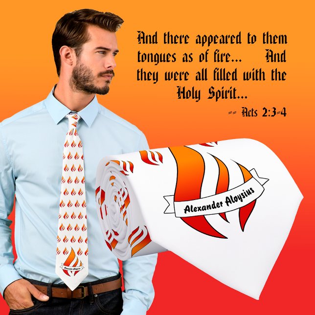 Personalized Confirmation or Pentecost Neck Tie (Creator Uploaded)