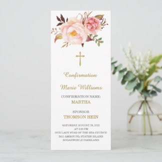 Personalized Confirmation Prayer Card