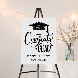 Personalized Congrats Grad 2022 Graduation Party Foam Board