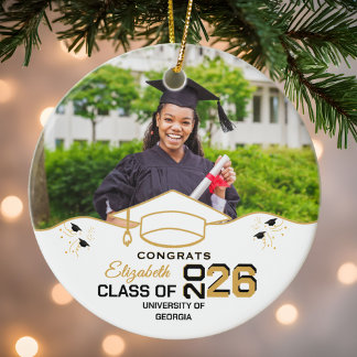 Personalized Congrats Graduate Gift Custom Photo Ceramic Ornament