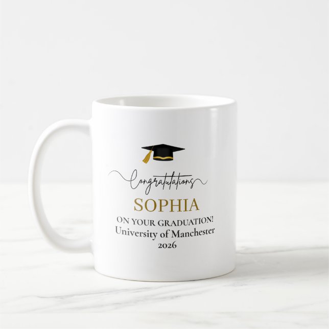Personalized Congrats Graduation 2026  Coffee Mug (Left)