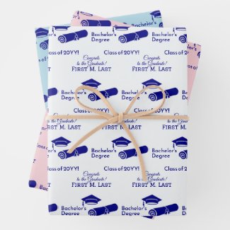 Personalized Congrats Graduation Cap Diploma Color