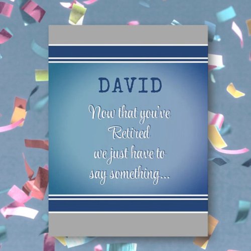 Personalized Congrats! Huge group retirement card