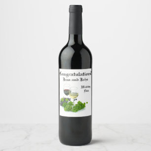 Personalized Congrats Wedding Wine Bottle Label