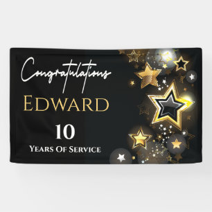 Personalized Congratulations Custom Gold Star Banner