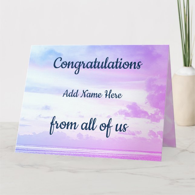 Personalized Congratulations from all of us Card (Front)