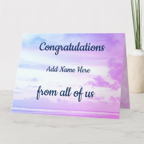 Personalized Congratulations from all of us Card