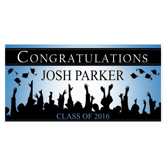 Personalized Congratulations Graduate Party Banner (Front)