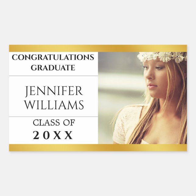 Personalized Congratulations Graduation Sticker (Front)
