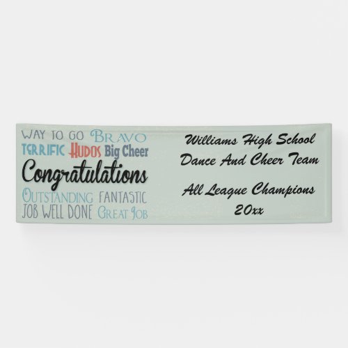 Personalized Congratulations Modern Typography Banner