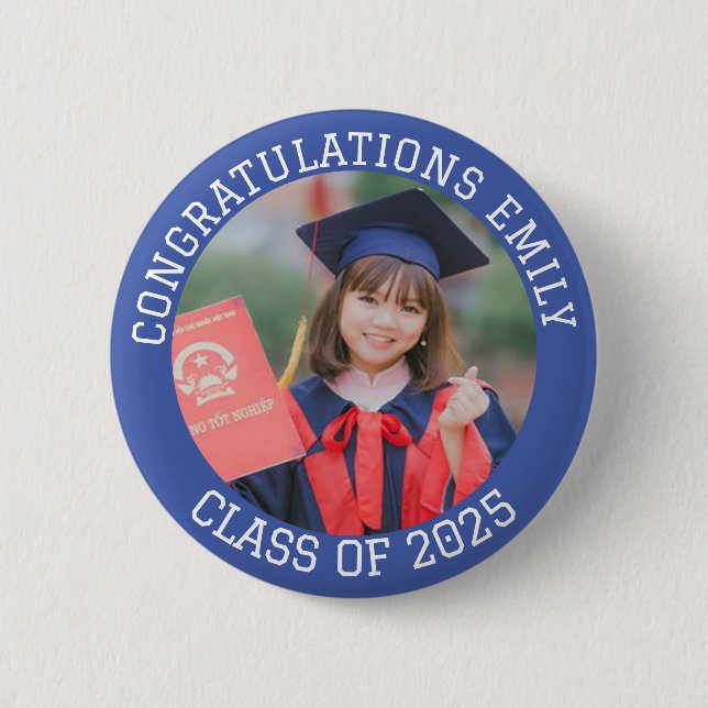 Personalized Congratulations Name Age class of Button (Front)