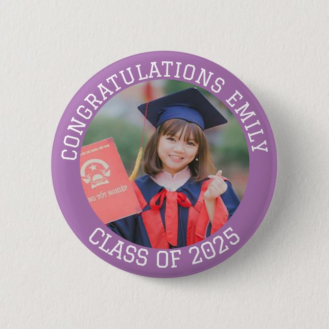 Personalized Congratulations Name Age class of Button (Front)