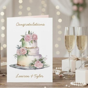 Personalized Congratulations Newlyweds Card