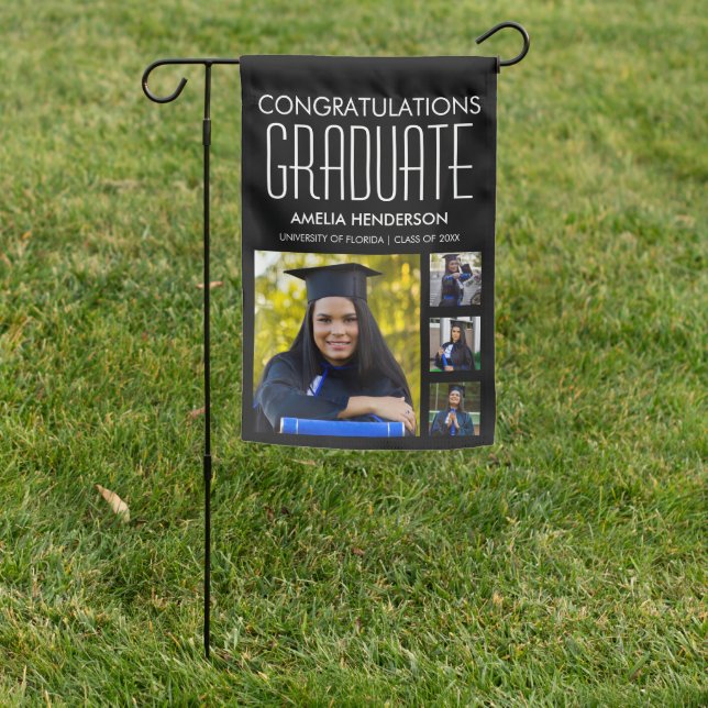 Personalized Congratulations Photo Graduation Garden Flag (In SItu)