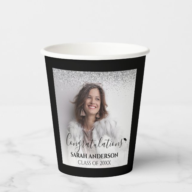 Personalized Congratulations Photo Paper Cups (Front)