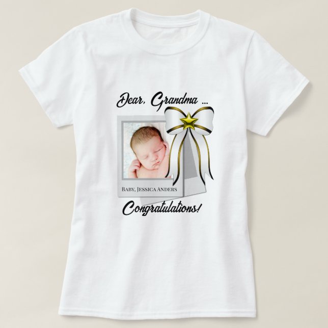 Personalized Congratulations Photo T-shirt  (Design Front)