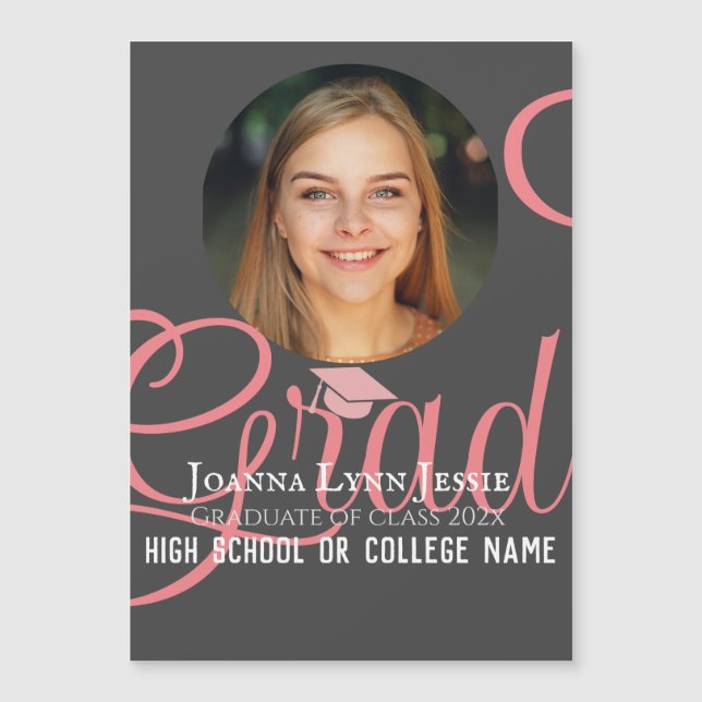 Personalized Congratulations script Graduate Photo (Front)