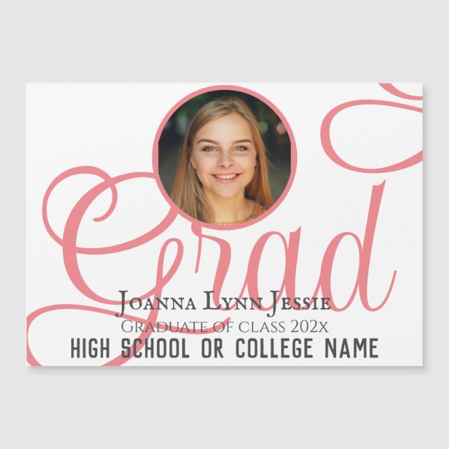 Personalized Congratulations script Graduate Photo (Front)