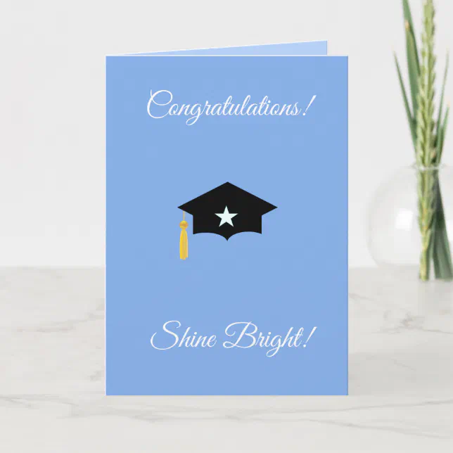 Personalized Congratulations Shine Bright Star Card | Zazzle