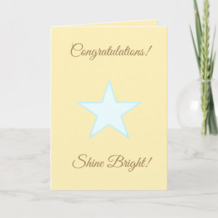 Personalized Congratulations Shine Bright Star Card