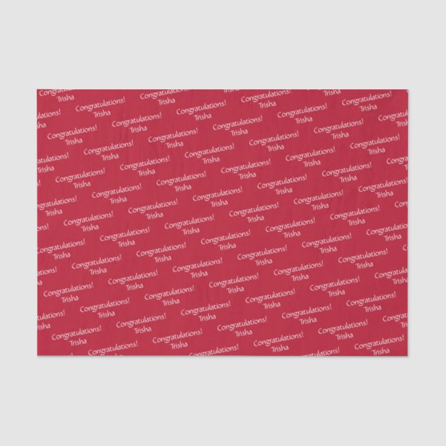 Personalized Congratulations Tissue Paper HAMbyWG (Front)