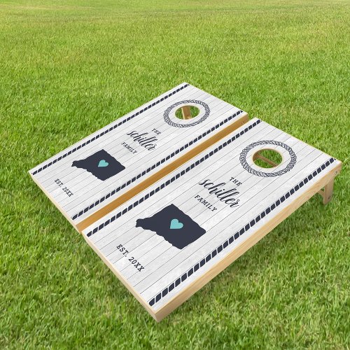 Personalized Connecticut Family Name Cornhole Set