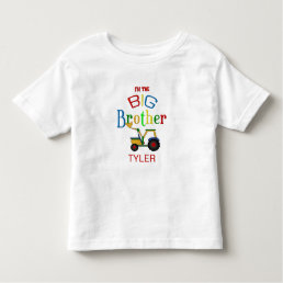 Personalized Construction Big Brother Toddler T-shirt