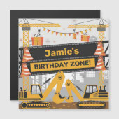 Personalized Construction Birthday Zone Design (Front/Back)