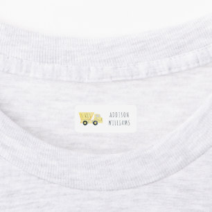 Personalized Construction Dump Truck Clothing Kids' Labels