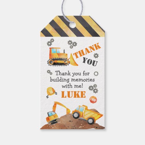 Personalized Construction Gift Tags