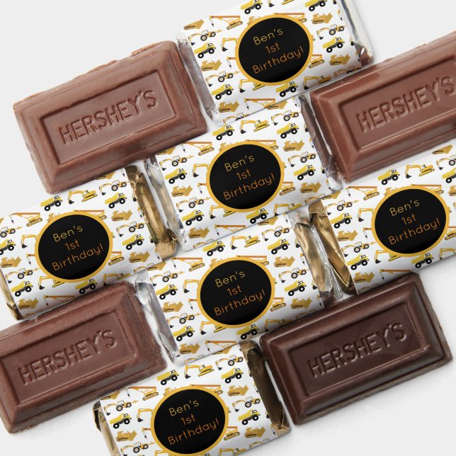 Personalized Construction Trucks Hershey's Miniatures (Assorted)