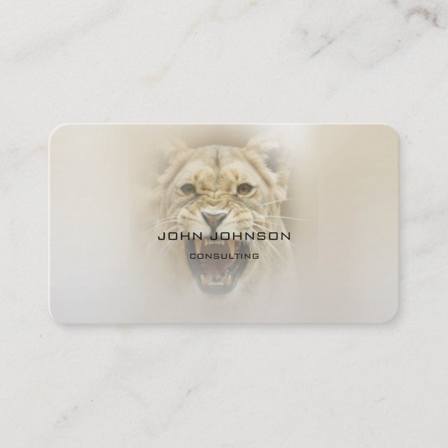 Personalized Consulting Lion Business Cart Card (Front)