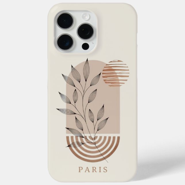 Personalized Contemporary Abstract Boho Case-Mate iPhone Case (Back)