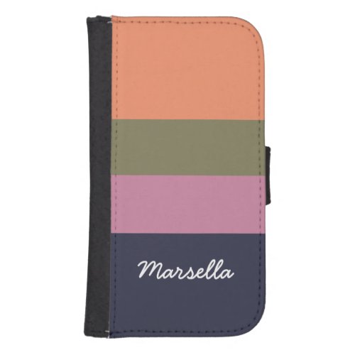 Personalized Contemporary Candy Bar Hoop Wallet Phone Case For Samsung Galaxy S4