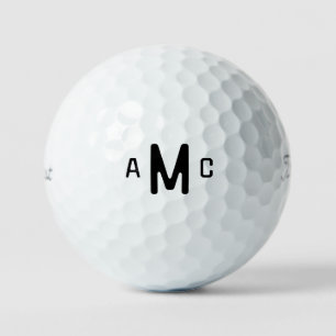 Personalized Contemporary Monogram Titleist Pro VI Golf Balls