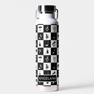 Personalized contemporary music design water bottle