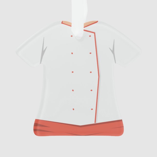 Personalized Cook Chef Christmas Holiday Ornament (Front)