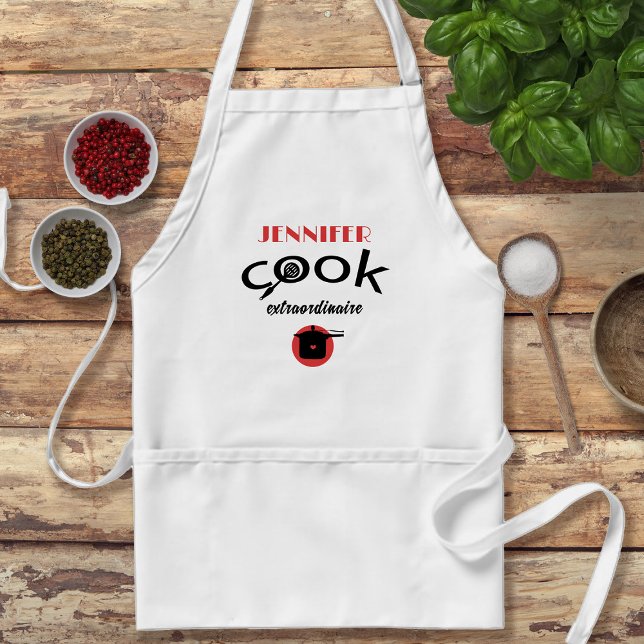 Personalized Cook Extraordinaire Adult Apron (Creator Uploaded)