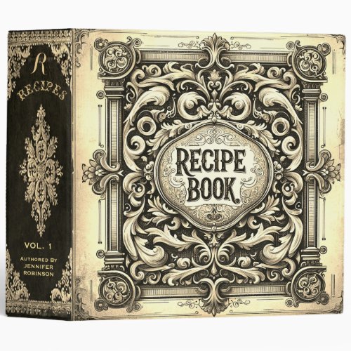 Personalized Cookbook for Recipes 3 Ring Binder