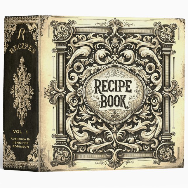 Personalized Cookbook for Recipes 3 Ring Binder (Front/Spine)