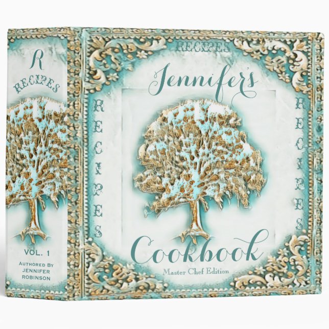 Personalized Cookbook for Recipes 3 Ring Binder (Front/Spine)