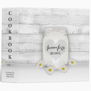 Personalized Cookbook for Recipes 3 Ring Binder